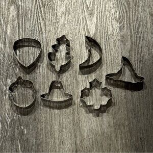 Metal Halloween and Fall Cookie Cutter Set
